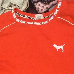 Pink oversized crew neck sweatshirt